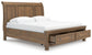 Vandenmore King Storage Sleigh Bed with Mirrored Dresser