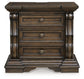 Maylee King Canopy Bed, Dresser, Mirror, Chest and Nightstand