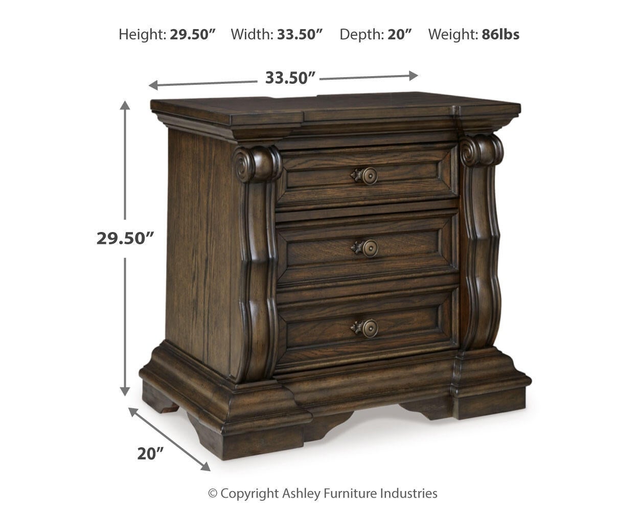 Maylee King Canopy Bed, Dresser, Mirror, Chest and Nightstand