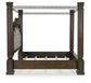 Maylee King Canopy Bed, Dresser, Mirror, Chest and Nightstand