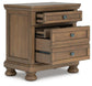 Vandenmore California King Panel Bed with Mirrored Dresser and Nightstand