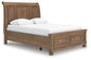 Vandenmore Queen Storage Sleigh Bed with Mirrored Dresser