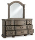 Ardenfield King Upholstered Sleigh Bed, Dresser, Mirror, Chest and Nightstand