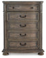 Ardenfield Queen Upholstered Sleigh Bed, Dresser, Mirror, Chest and Nightstand