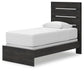 Delmorta Twin Panel Bed, Dresser and Mirror