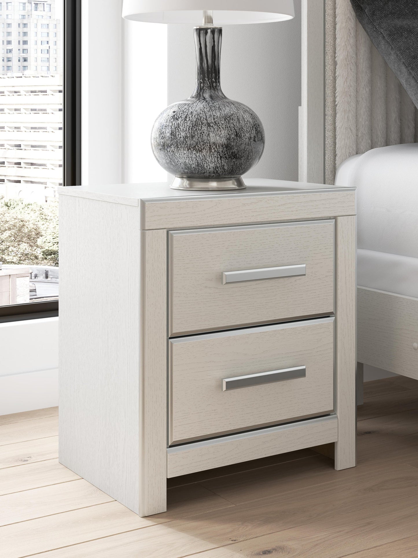 Birmonton Queen Upholstered Panel Bed, Dresser, Mirror, Chest and Nightstand
