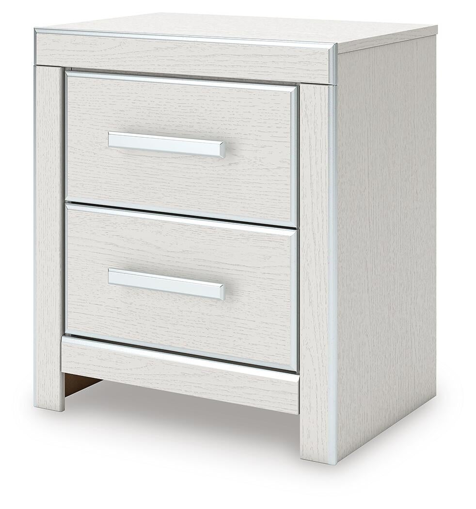 Birmonton Queen Upholstered Panel Platform Bed, Dresser, Mirror, Chest and Nightstand