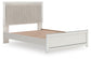 Birmonton Queen Upholstered Panel Platform Bed, Dresser and Mirror