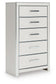 Birmonton King Upholstered Bed, Dresser, Mirror, Chest and Nightstand