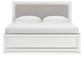 Birmonton King Upholstered Panel Bed, Dresser, Mirror and Nightstand