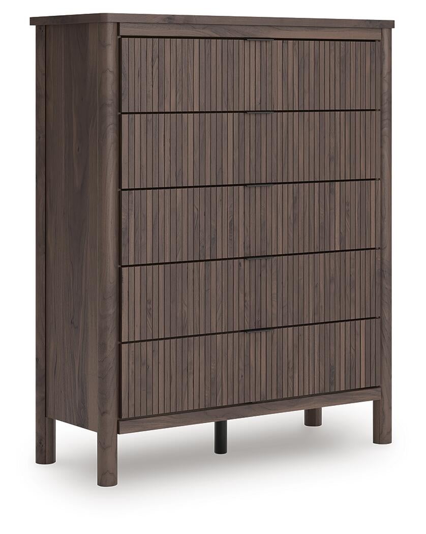 Cadmori Queen Panel Platform Bed, Dresser, Mirror, Chest and Nightstand