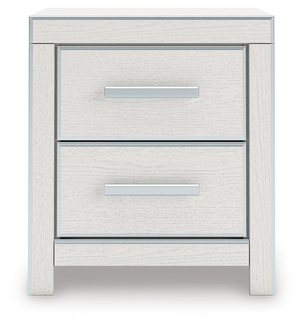 Birmonton Queen Upholstered Panel Platform Storage Bed, Dresser, Mirror, Chest and Nightstand