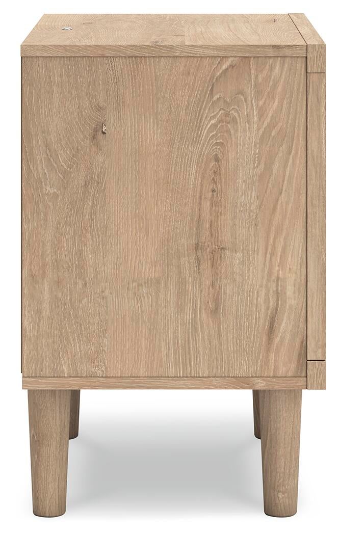 Cielden Queen Upholstered Bed with Roll Slats, Dresser, Mirror, Chest and Nightstand