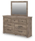 Keithland Queen Panel Bed with Mirrored Dresser