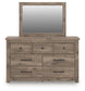 Keithland King Panel Bed with Mirrored Dresser