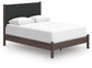 Cadmori Queen Upholstered Panel Bed, Dresser and Mirror