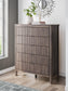 Cadmori Full Upholstered Panel Bed, Dresser and Mirror