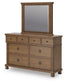 Chadworth King Poster Bed with Mirrored Dresser and Nightstand