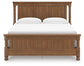 Chadworth King Poster Bed with Mirrored Dresser and Nightstand