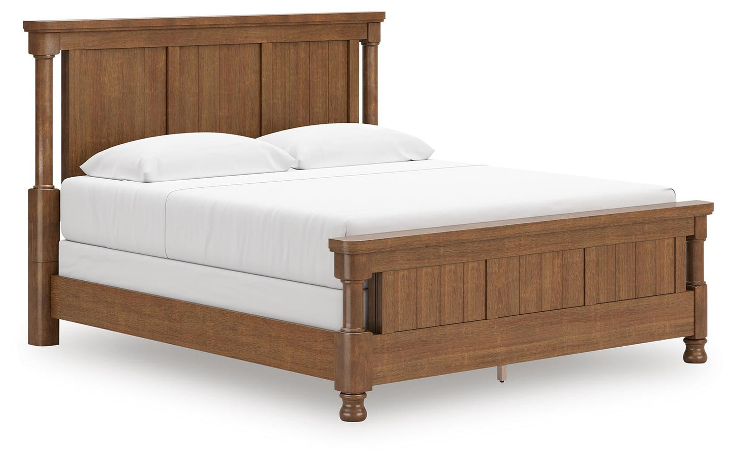 Chadworth King Poster Bed with Mirrored Dresser and Nightstand