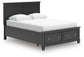 Lanolee Queen Panel Storage Bed, Dresser, Mirror and Nightstand
