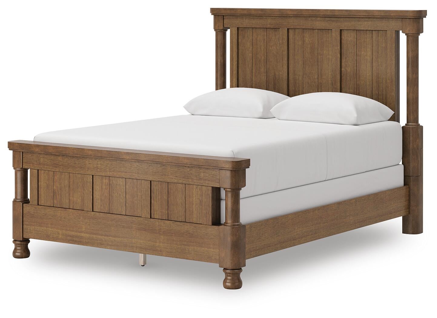 Chadworth Queen Poster Bed with Mirrored Dresser and Nightstand