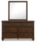 Danabrin Twin Panel Storage Bed, Dresser and Mirror
