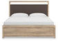 Hollymount King Upholstered Panel Bed, Dresser and Mirror