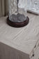 Andonhall California King Upholstered Panel Bed with Mirrored Dresser and Nightstand