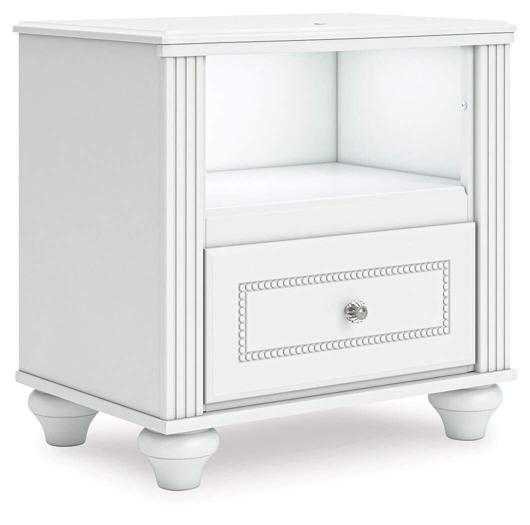 Maylilly Full Upholstered Panel Storage Bed, Dresser, Mirror and Nightstand