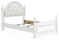 Maylilly Full Upholstered Panel Bed, Dresser, Mirror and Nightstand