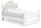 Maylilly Full Upholstered Panel Bed, Dresser and Mirror