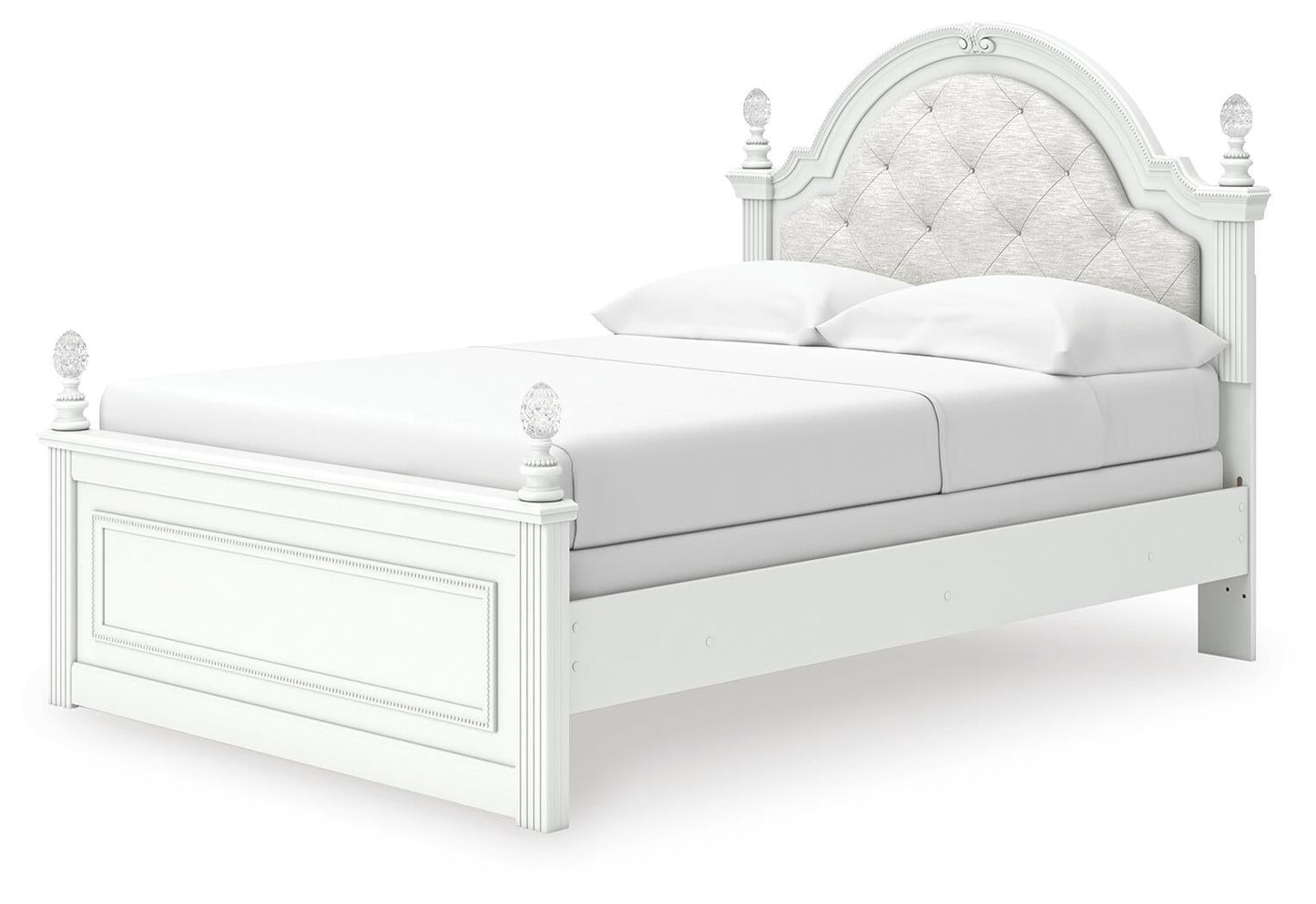 Maylilly Full Upholstered Panel Bed, Dresser and Mirror