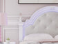 Maylilly Full Upholstered Panel Bed, Dresser and Mirror