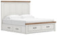 Savonport King Panel Storage Bed. Dresser, Mirror and Nightstand