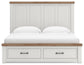 Savonport King Panel Storage Bed. Dresser, Mirror and Nightstand