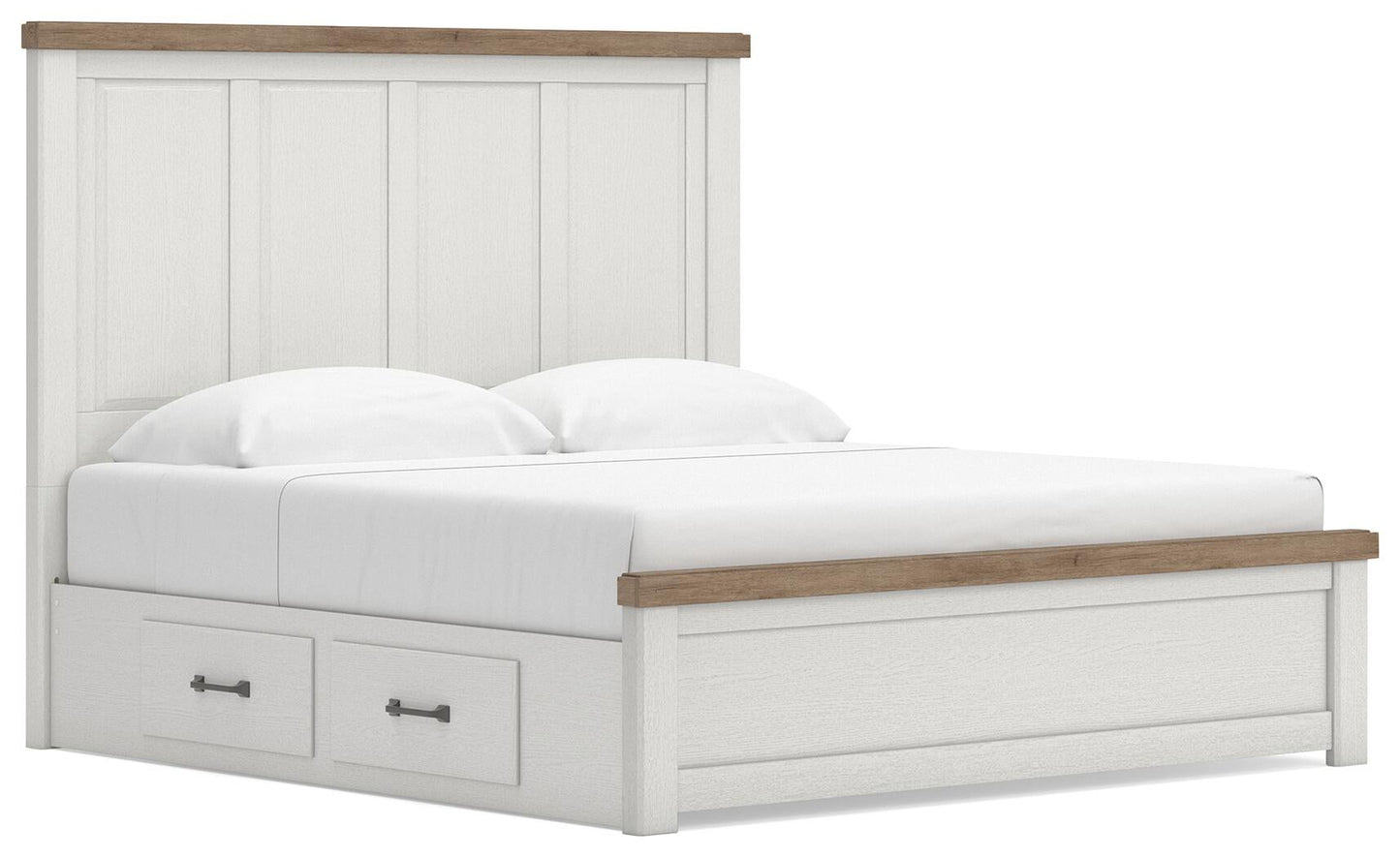 Savonport King Panel Bed with Storage, Dresser, Mirror, Chest and Nightstand
