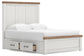 Savonport Queen Panel Bed with Storage, Dresser and Mirror