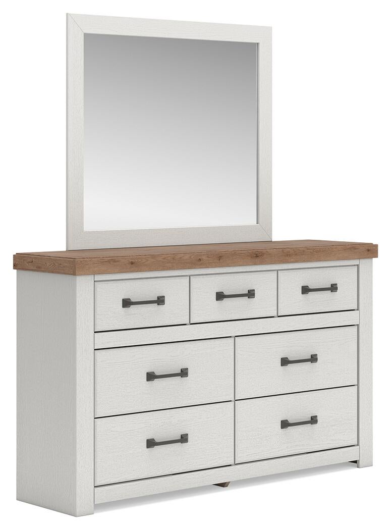 Savonport King Panel Bed with Storage. Dresser, Mirror and Nightstand