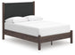 Cadmori Full Upholstered Panel Platform Bed, Dresser, Mirror and Nightstand