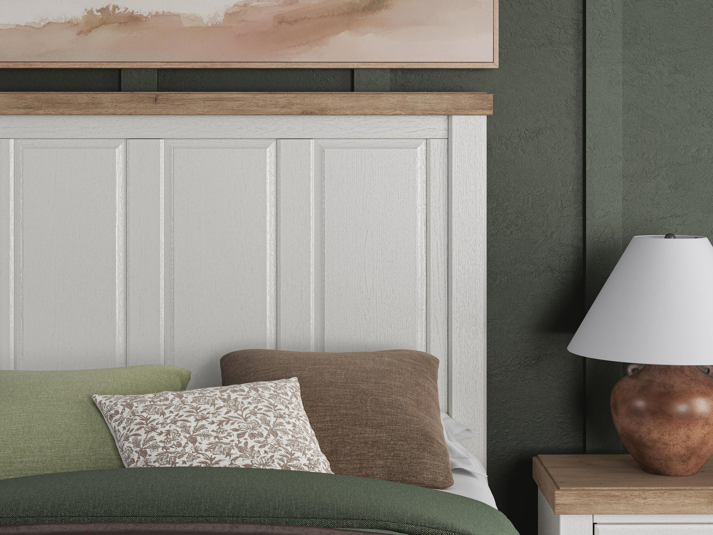 Savonport Full Panel Bed. Dresser, Mirror and Nightstand