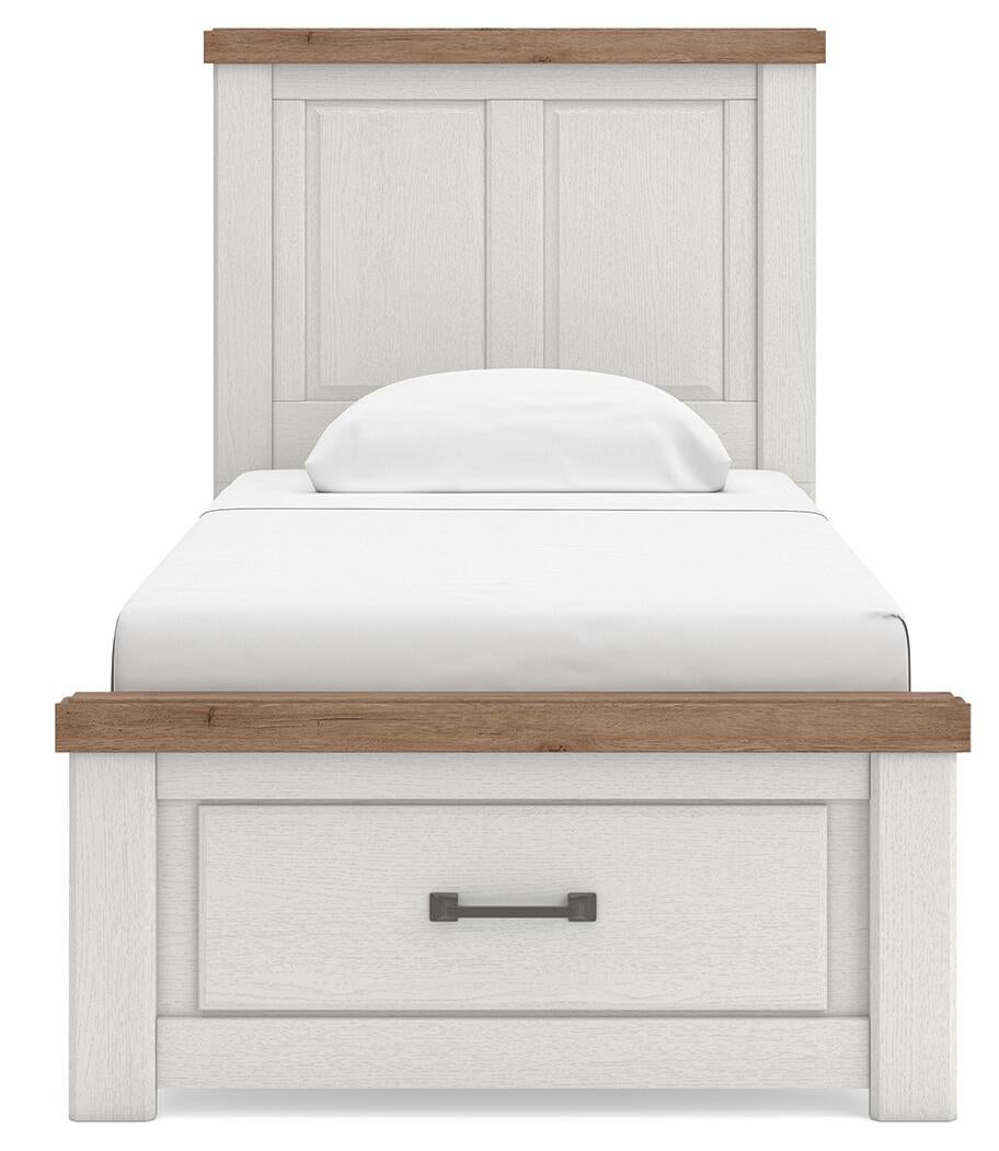 Savonport Twin Panel Storage Bed, Dresser and Mirror