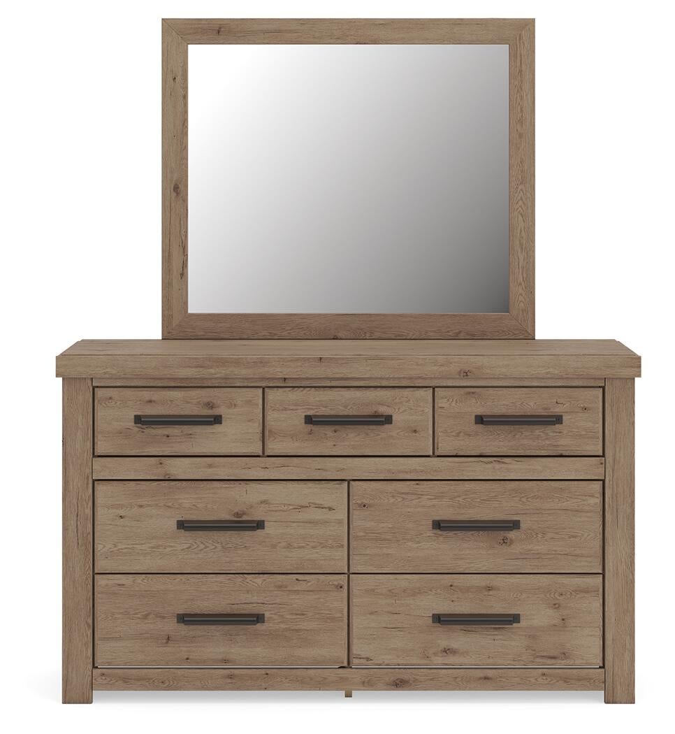 Garistyn King Panel Bed, Dresser, Mirror, Chest and Nightstand