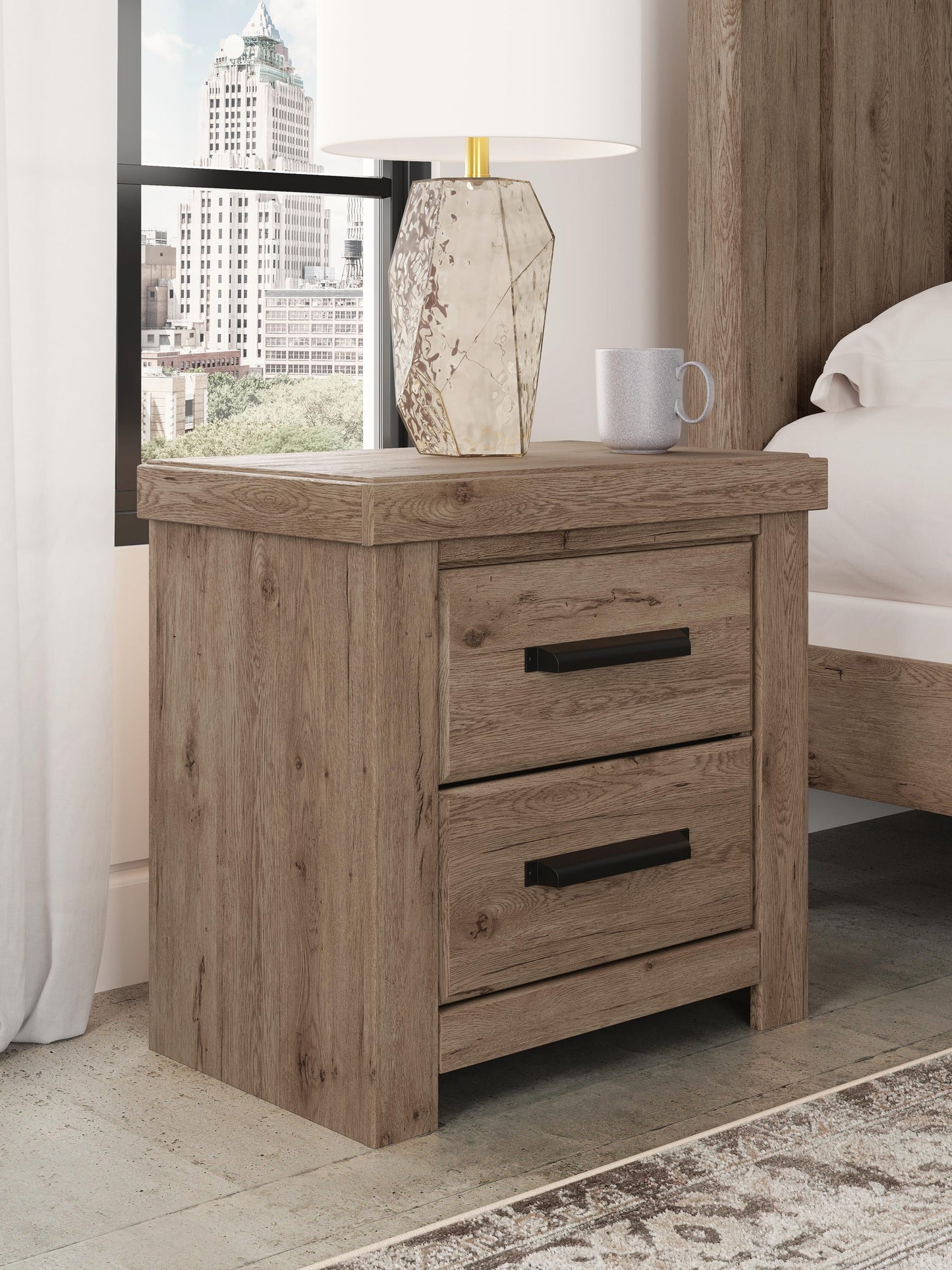 Garistyn King Panel Bed, Dresser, Mirror, Chest and Nightstand