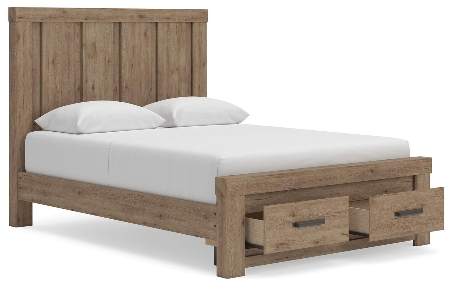 Garistyn Queen Panel Storage Bed, Dresser, Mirror, Chest and Nightstand