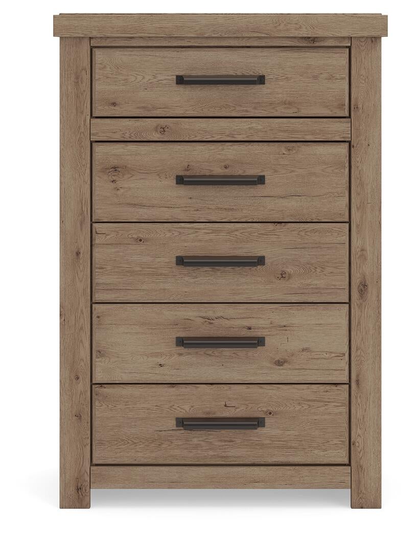 Garistyn Queen Panel Bed, Dresser, Mirror, Chest and Nightstand