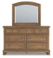 Vandenmore Queen Panel Bed with Mirrored Dresser and Nightstand